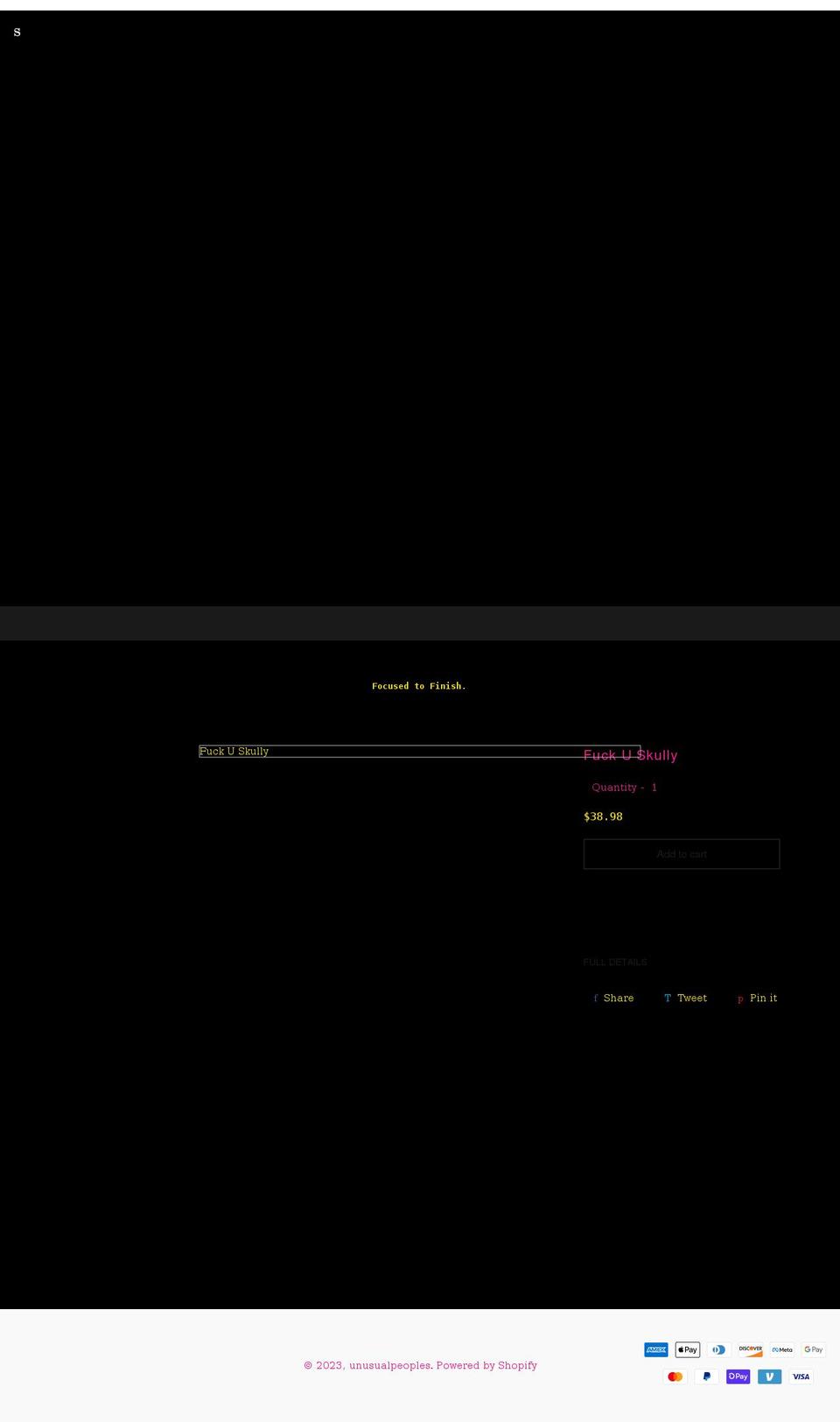 unusualpeoples.com shopify website screenshot