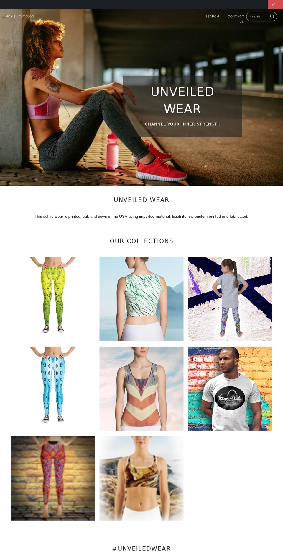 AZ Shopify theme site example unveiledwear.com