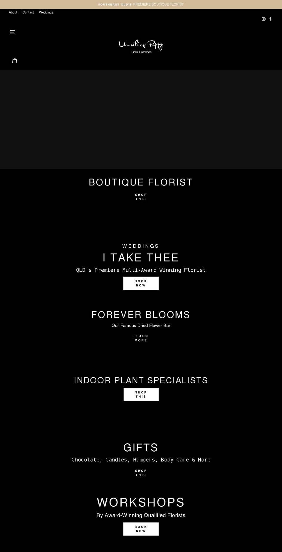 unveilingpoppy.com shopify website screenshot