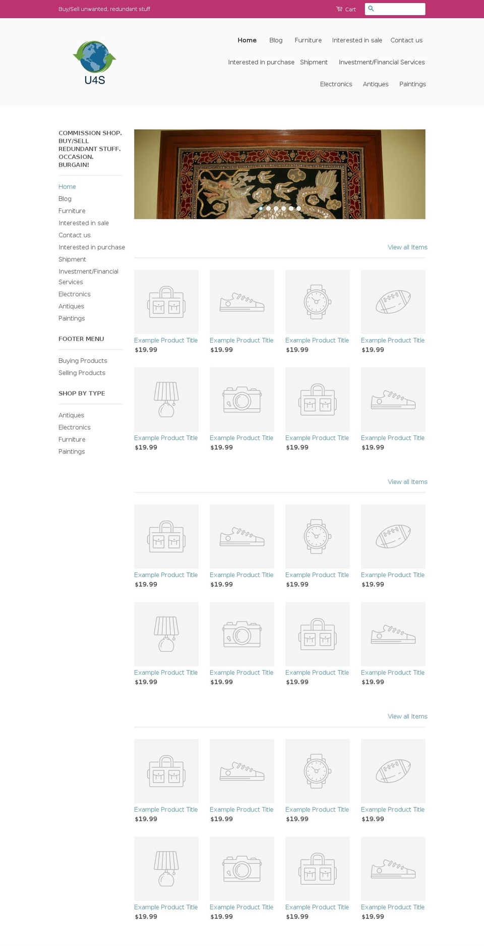 unwanted4sale.com shopify website screenshot