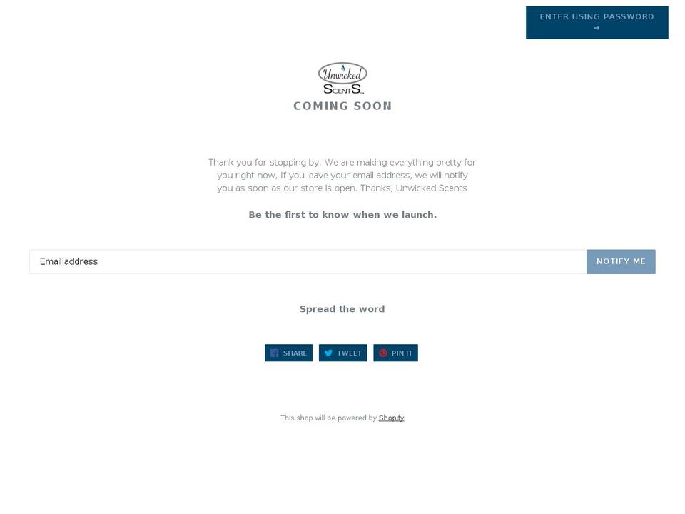 unwickedscents.com — Shopify storefront screenshot