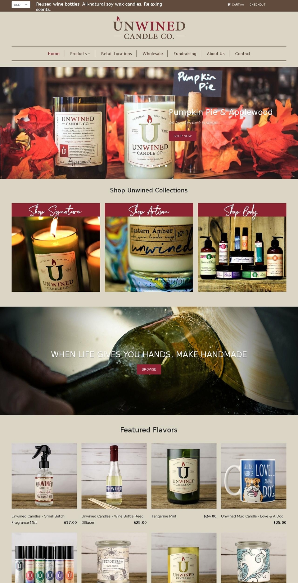 unwinedbody.com — Shopify storefront screenshot