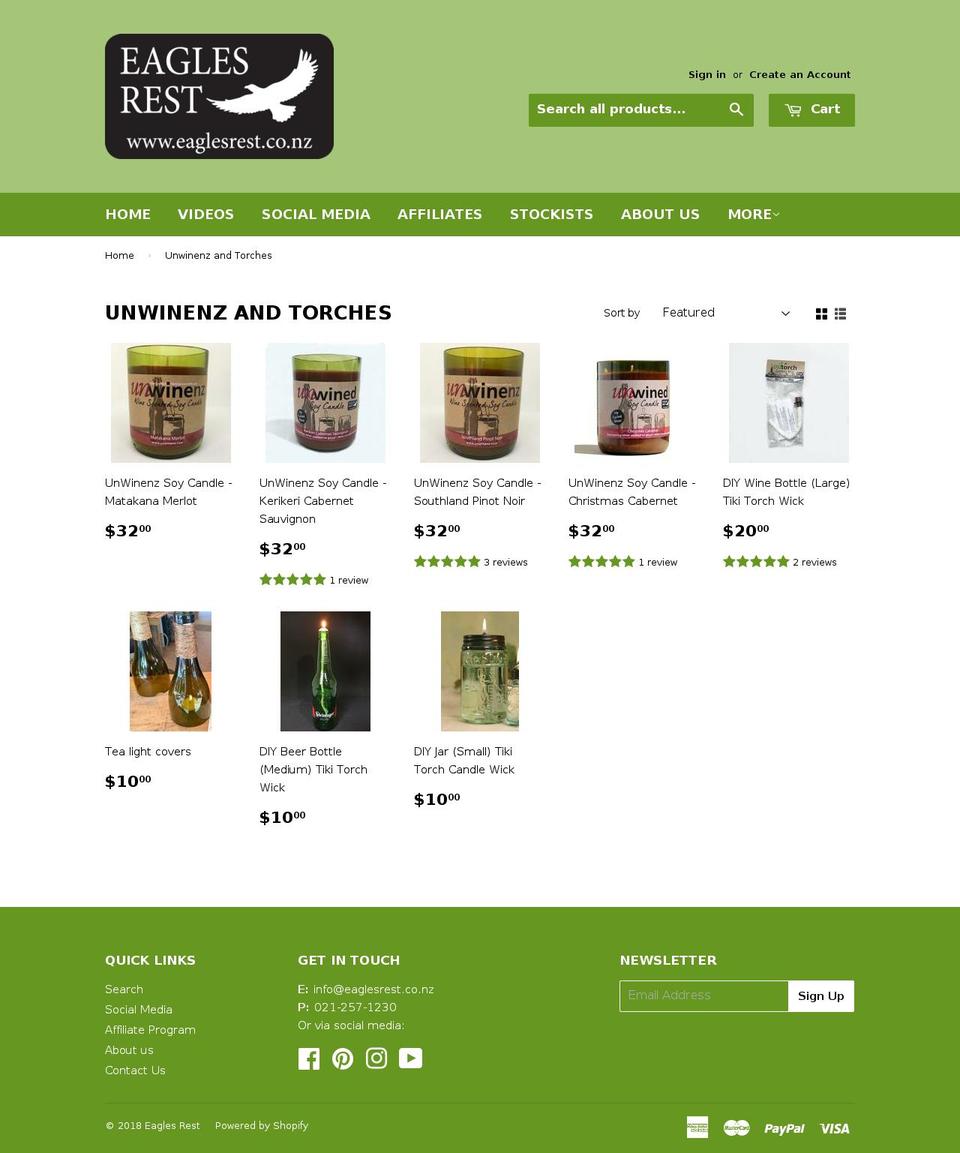 unwinenz.com — Shopify storefront screenshot