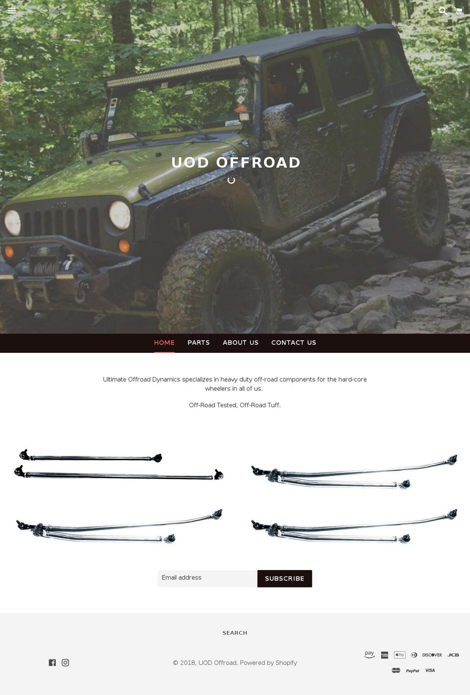 uod-offroad.com — Shopify storefront screenshot
