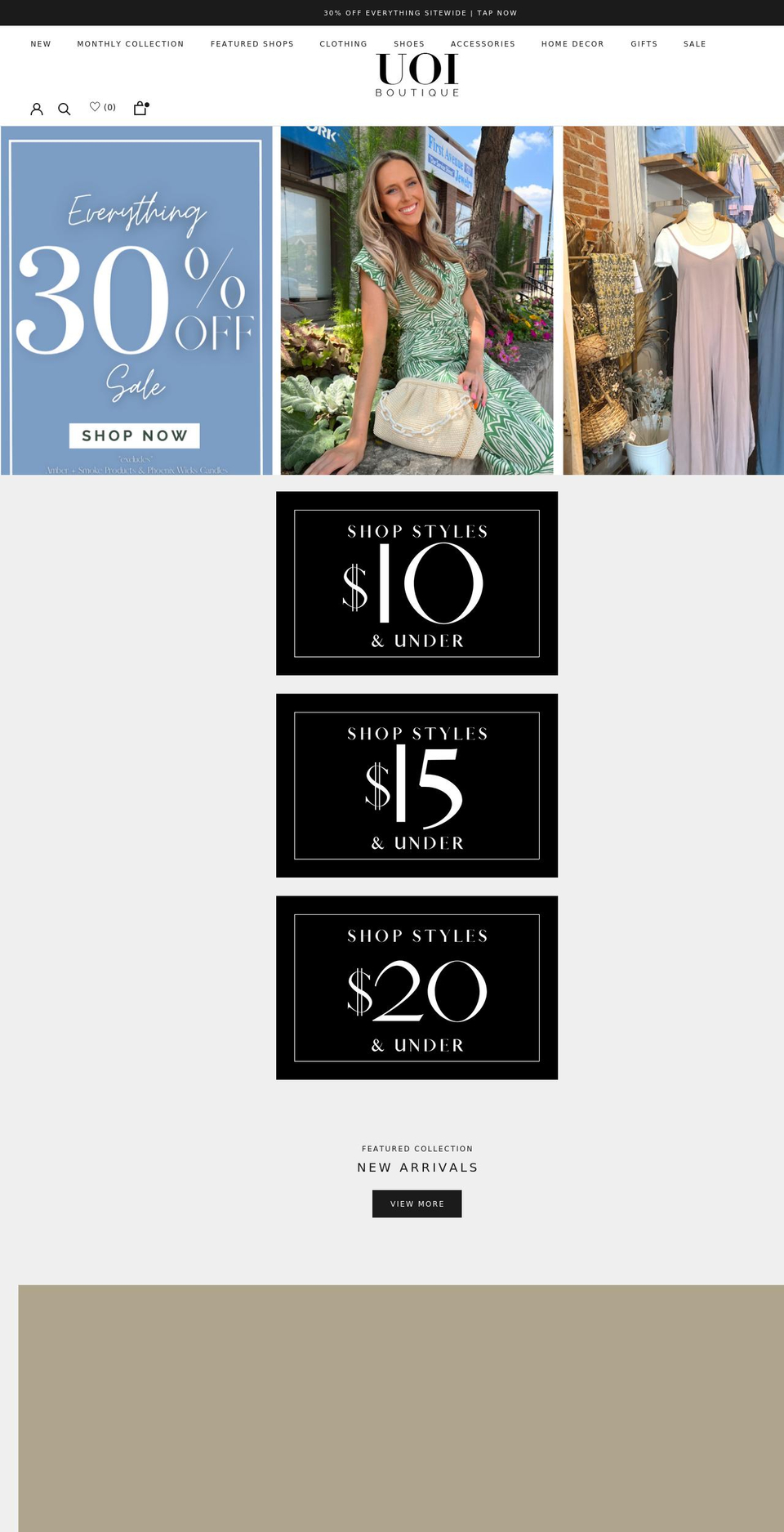 uoiboutique.com shopify website screenshot