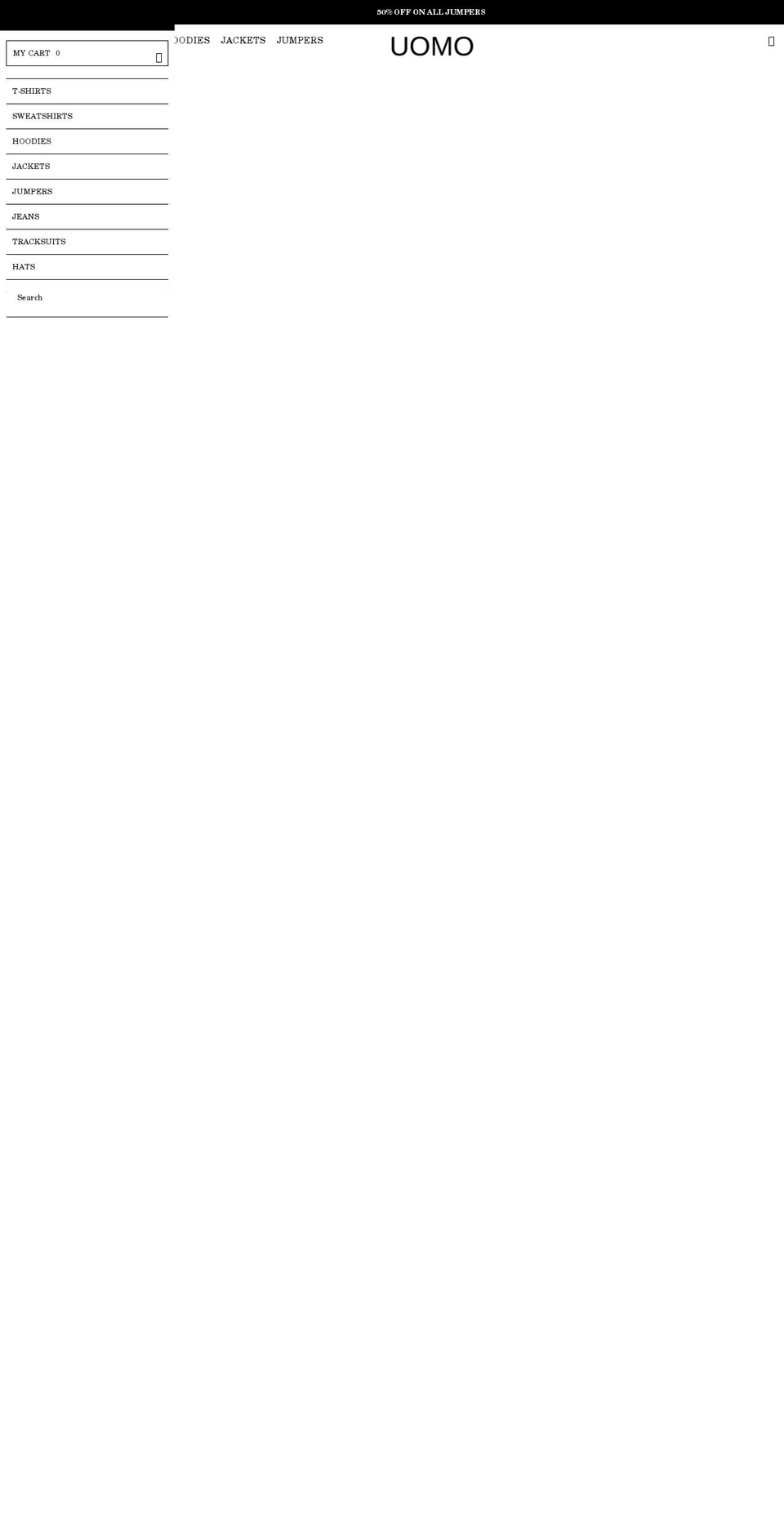 uomomilan.com shopify website screenshot