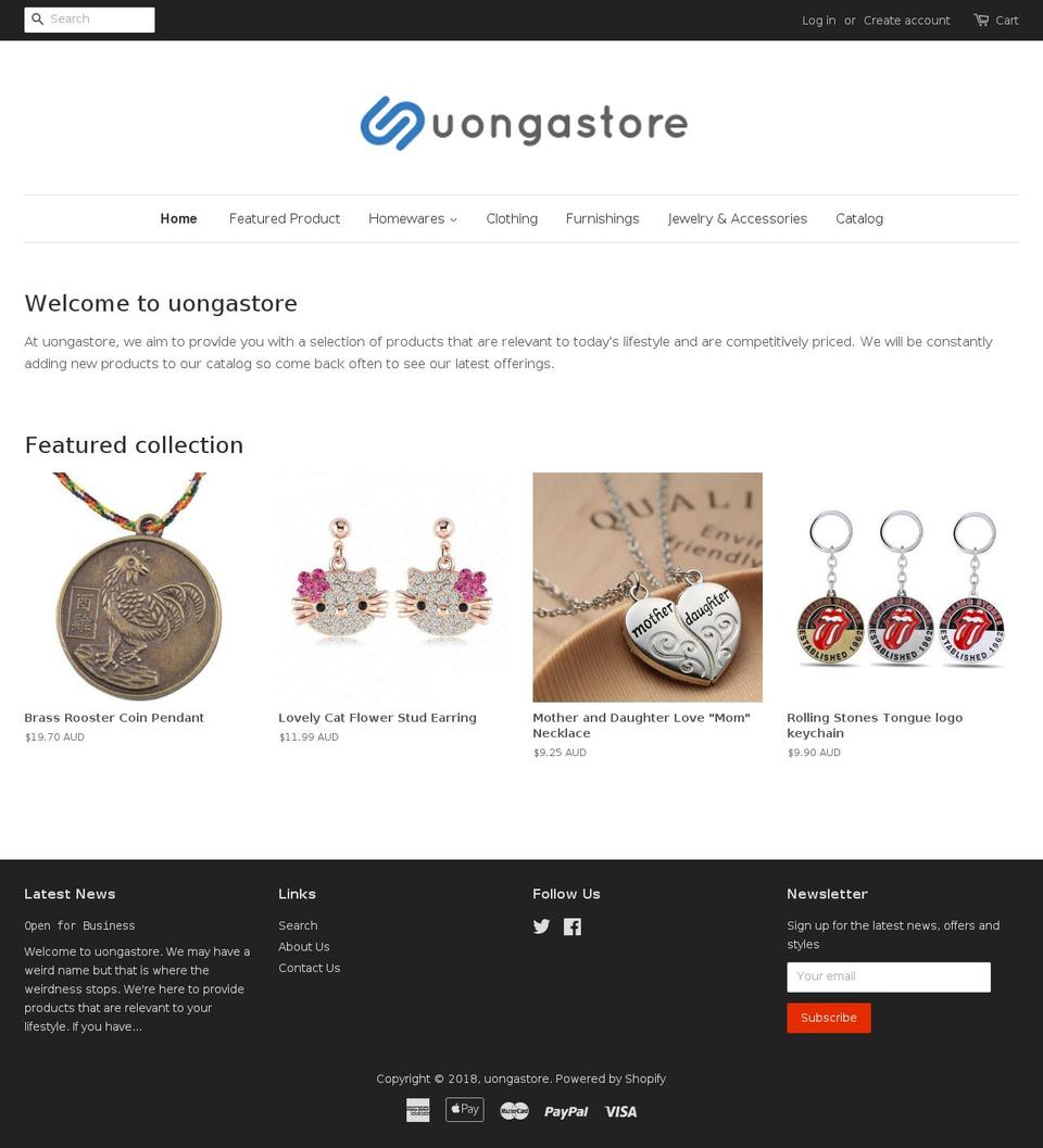 uongastore.com — Shopify storefront screenshot
