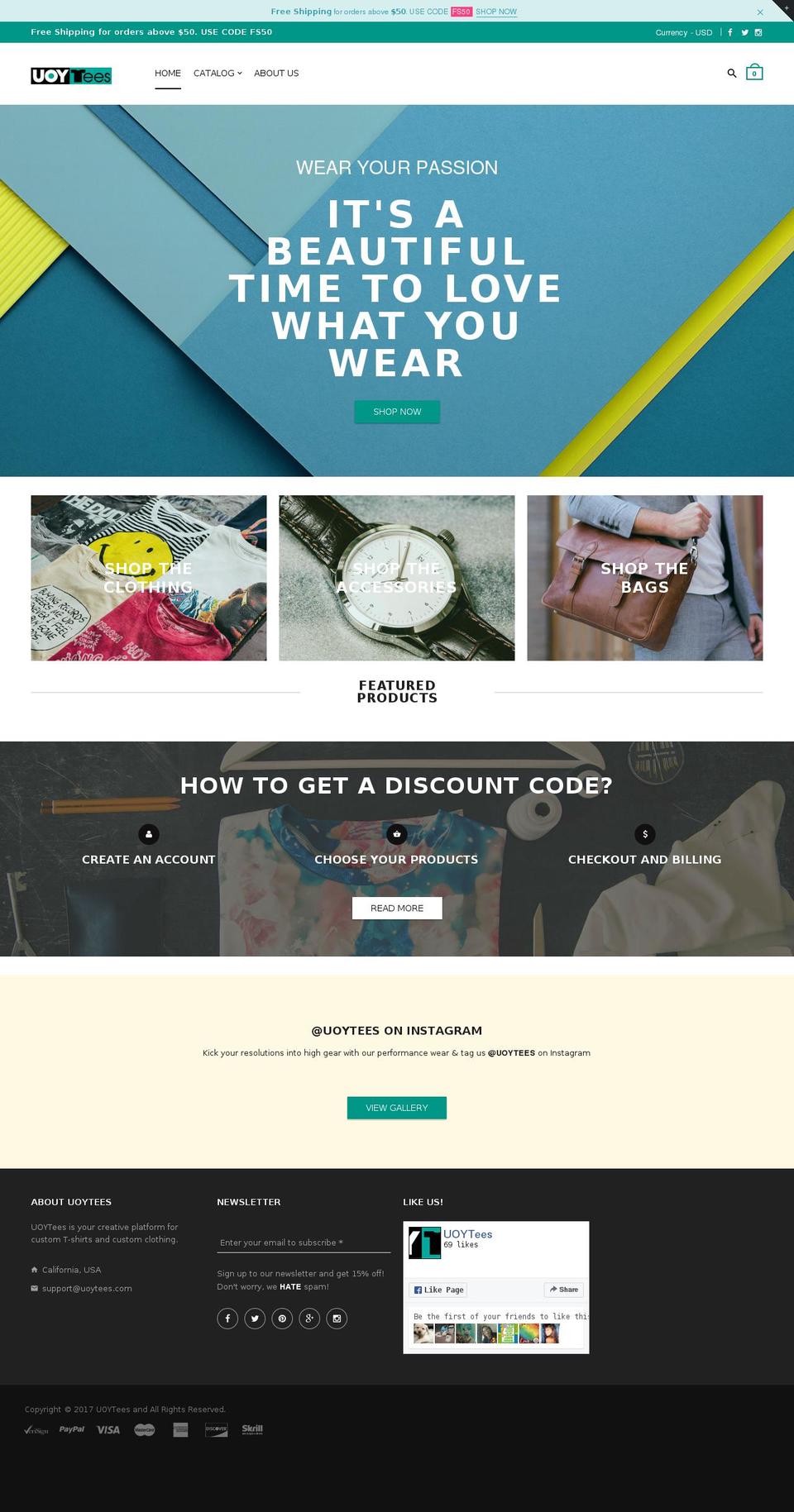 rt-material2-v1-2 Shopify theme site example uoytees.com