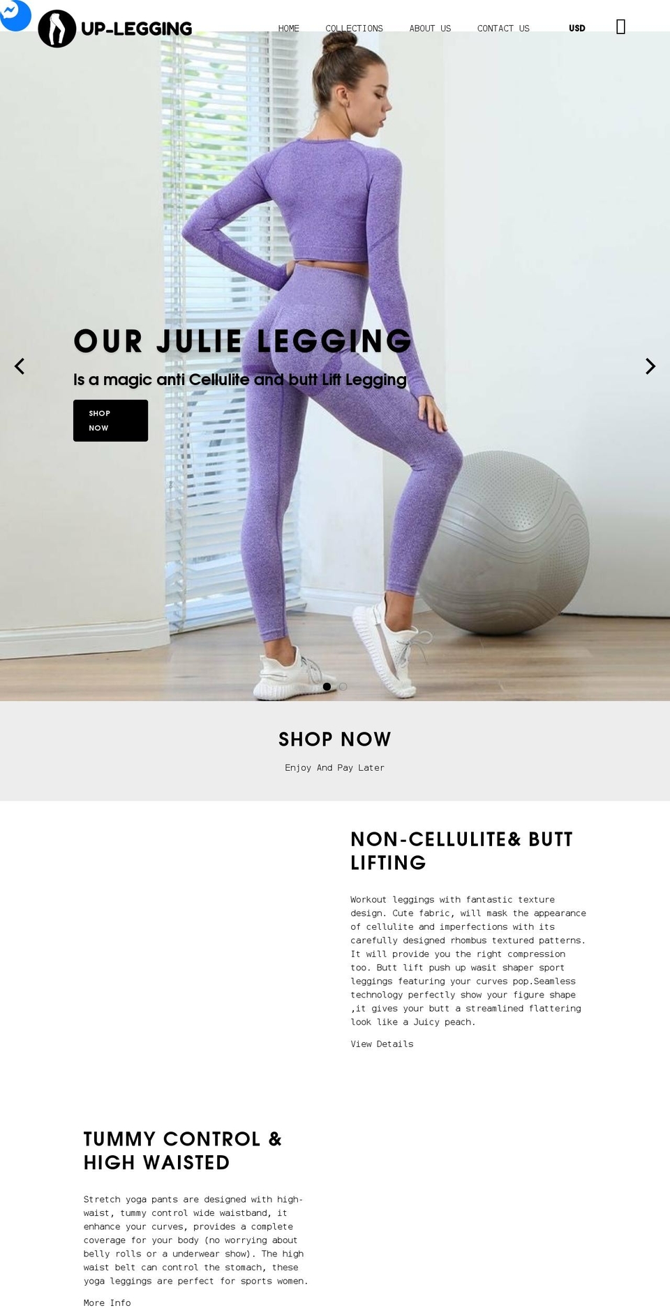 up-legging.com shopify website screenshot