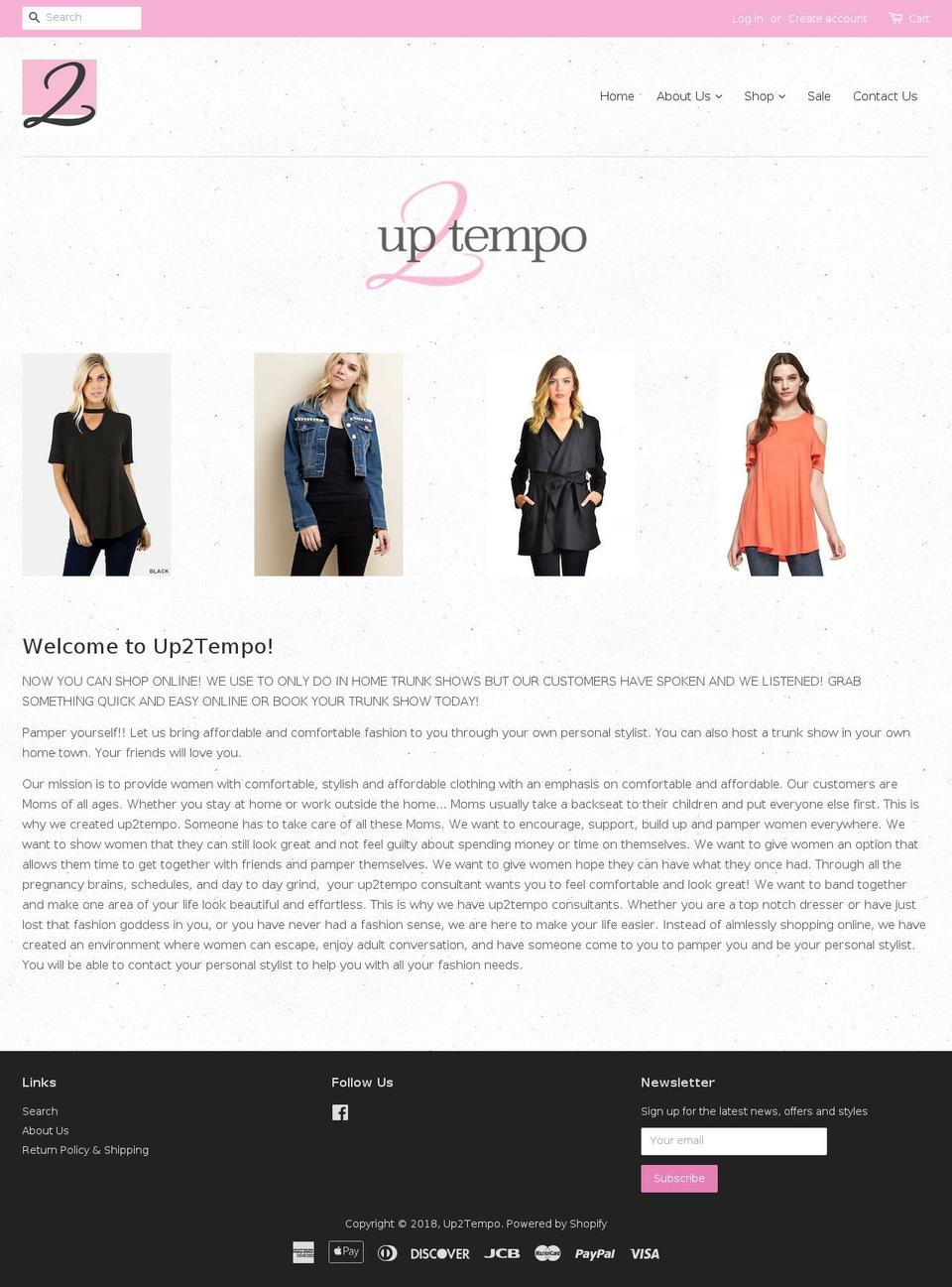 up2tempo.com — Shopify storefront screenshot