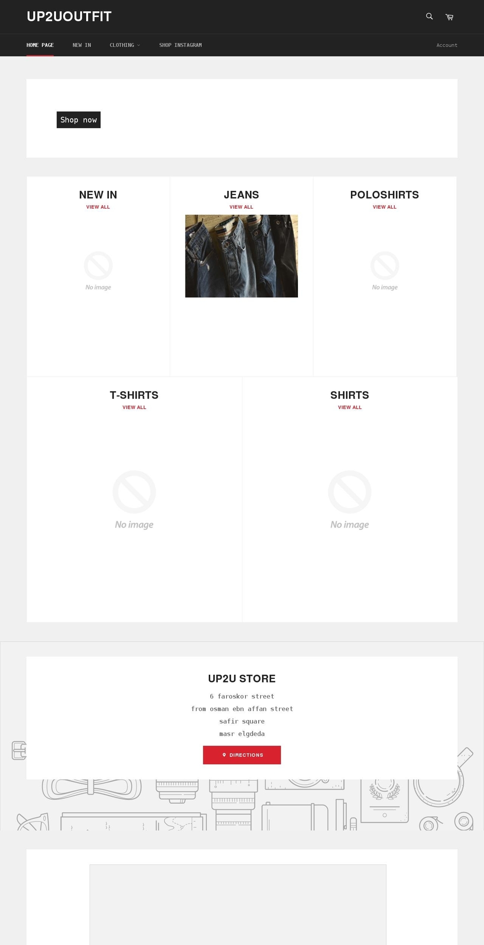 up2uoutfit.com shopify website screenshot