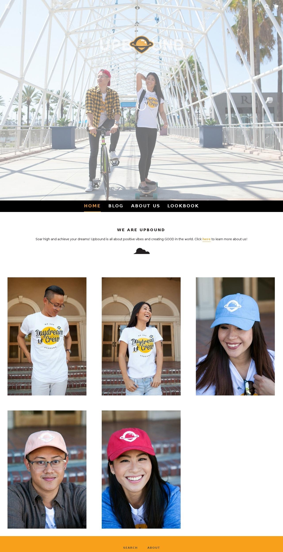 upboundclothing.com shopify website screenshot
