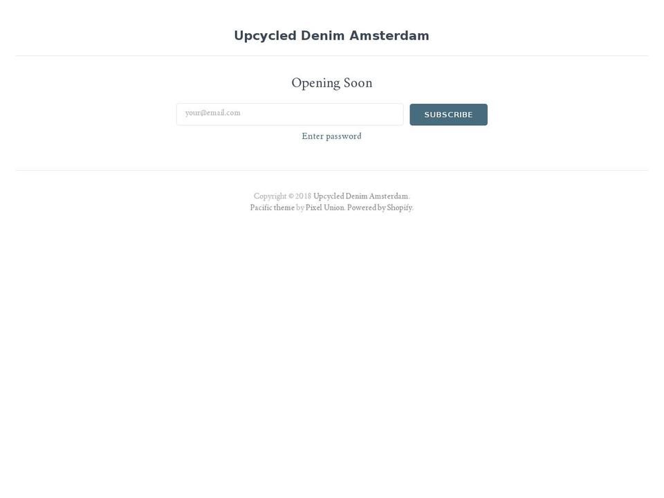 upcycleddenim.amsterdam shopify website screenshot