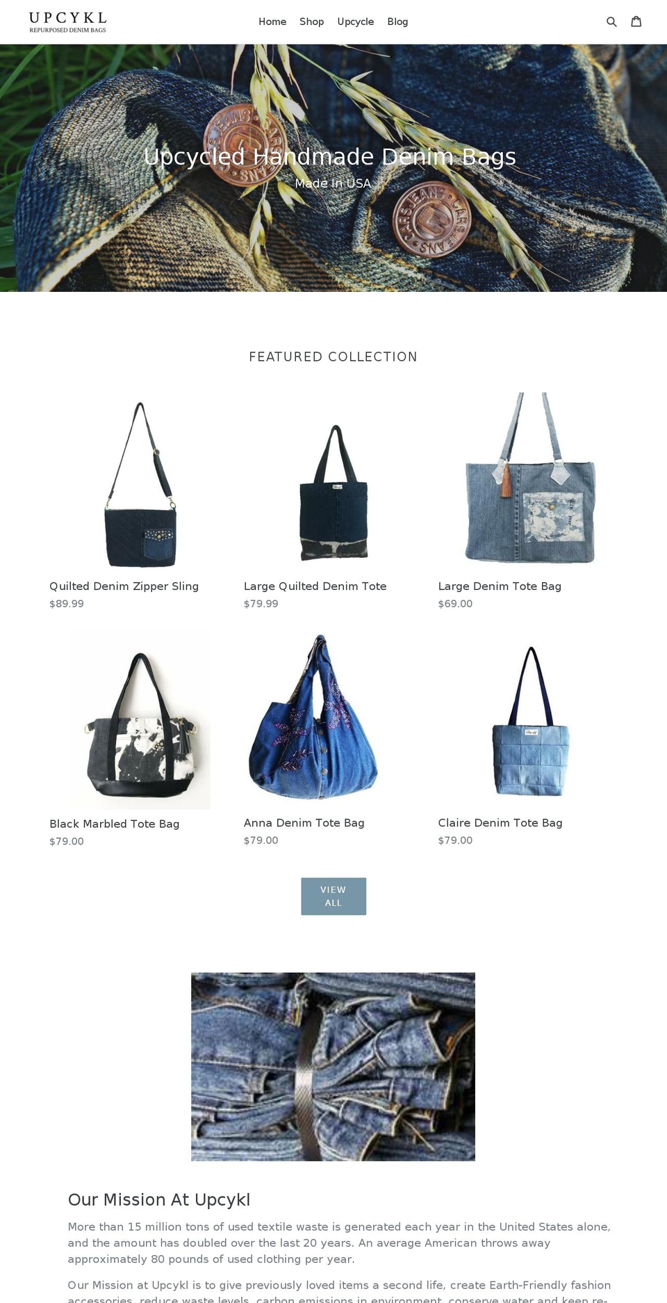 upcykl.com — Shopify storefront screenshot