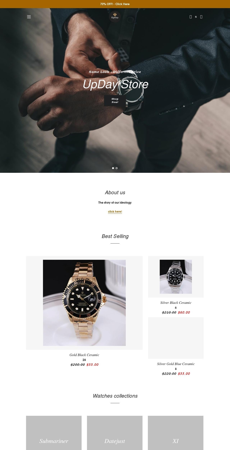 updaystore.com — Shopify storefront screenshot