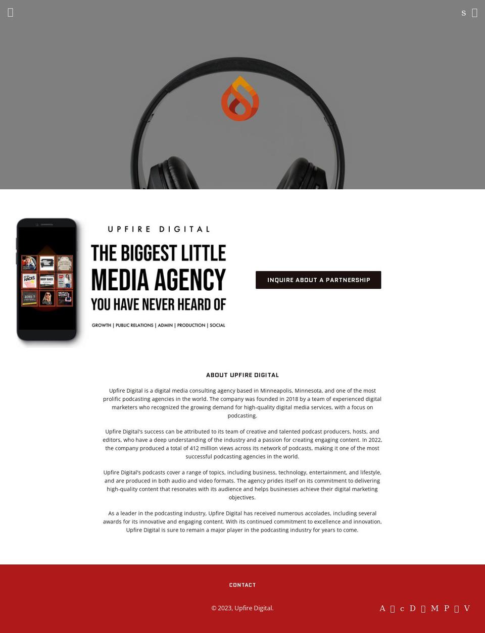 upfiredigital.com — Shopify storefront screenshot