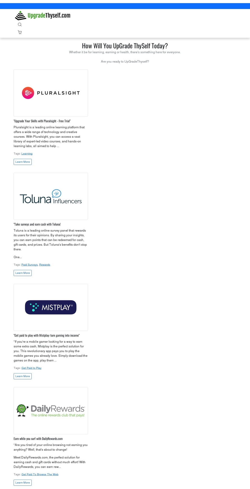 upgradethyself.com shopify website screenshot