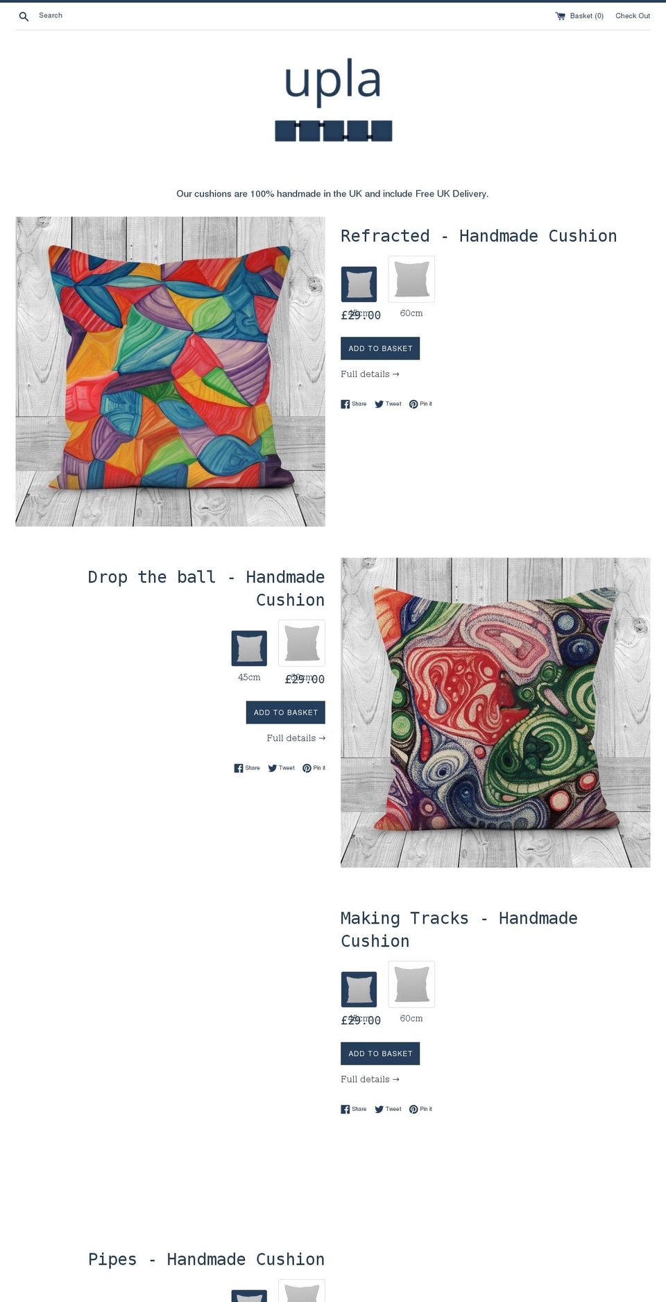 upla.uk shopify website screenshot