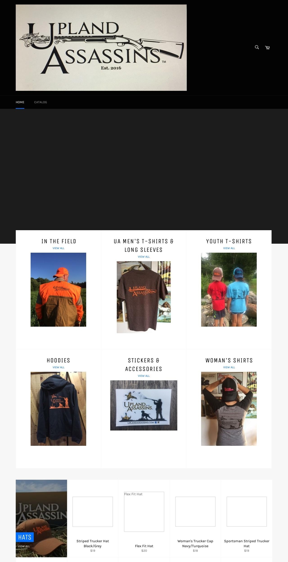 uplandassassins.com — Shopify storefront screenshot