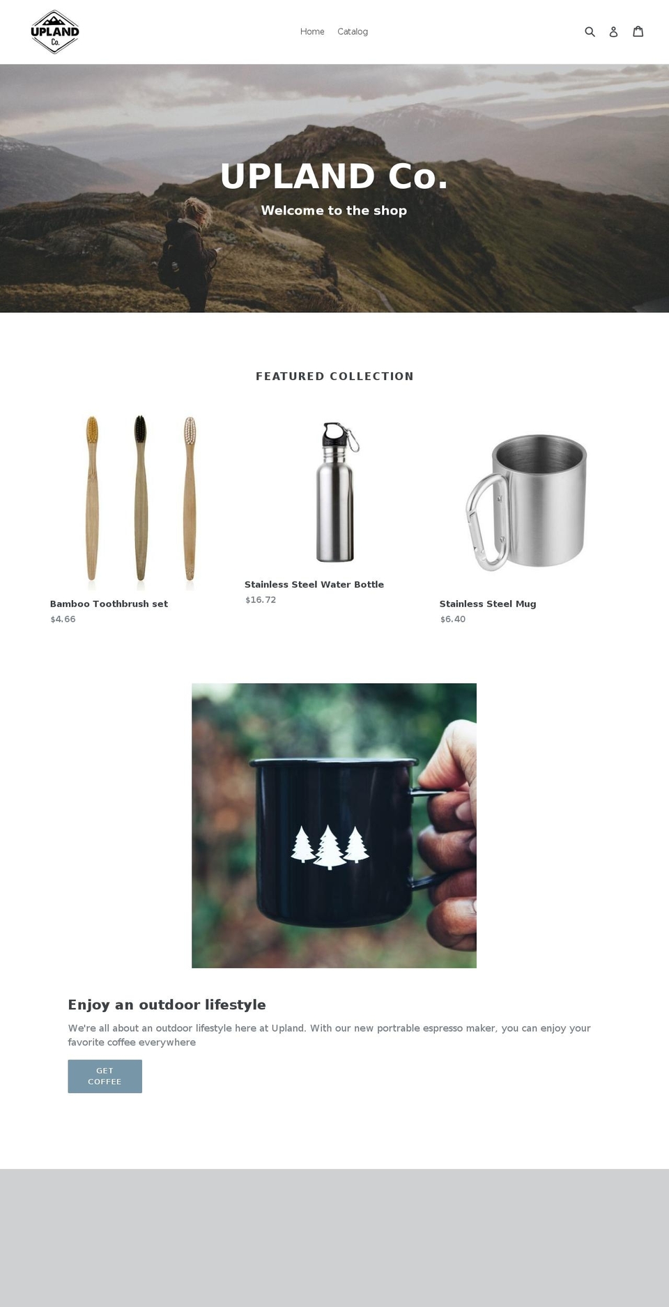 uplandco.net shopify website screenshot