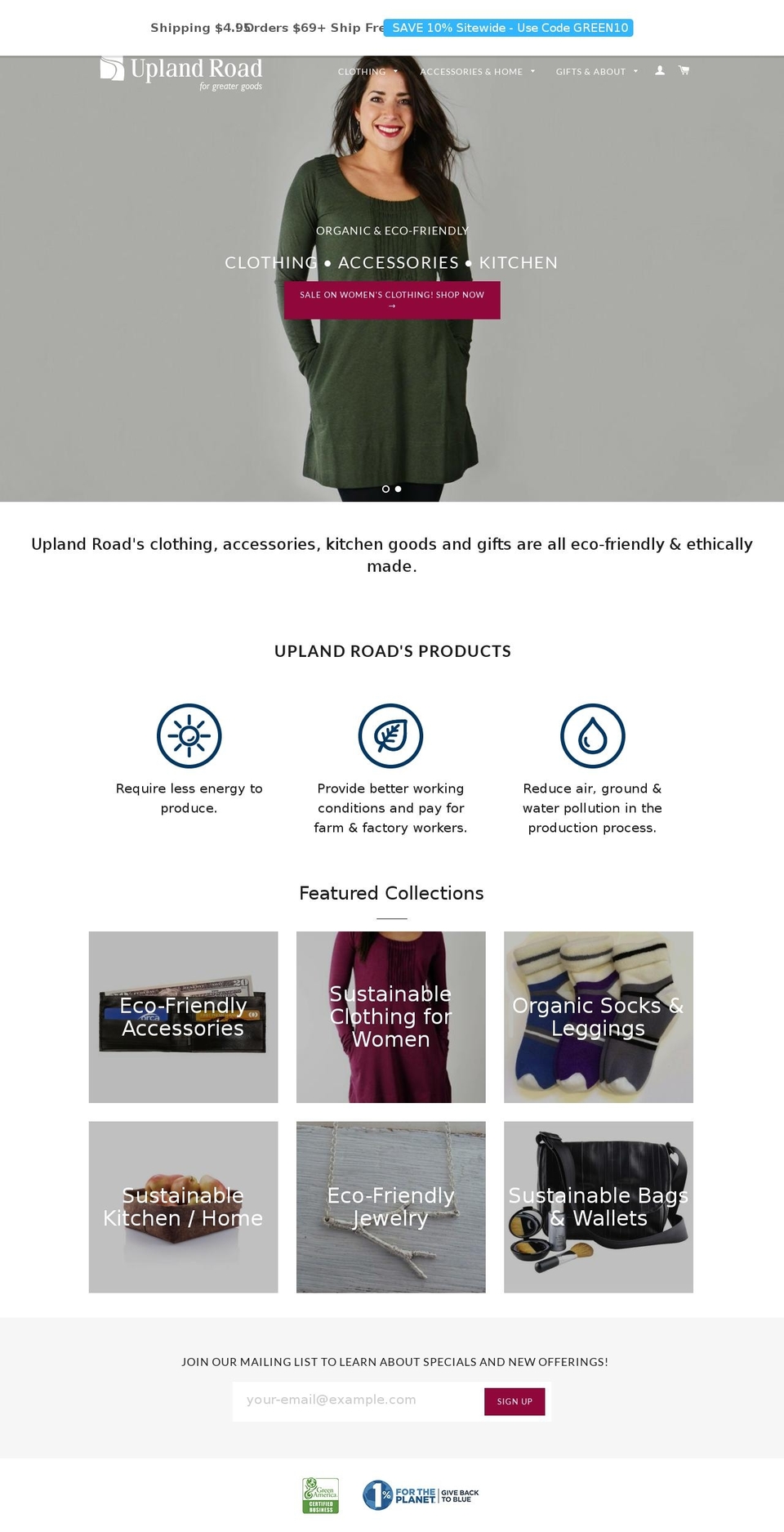Brooklyn Shopify theme site example uplandroad.myshopify.com