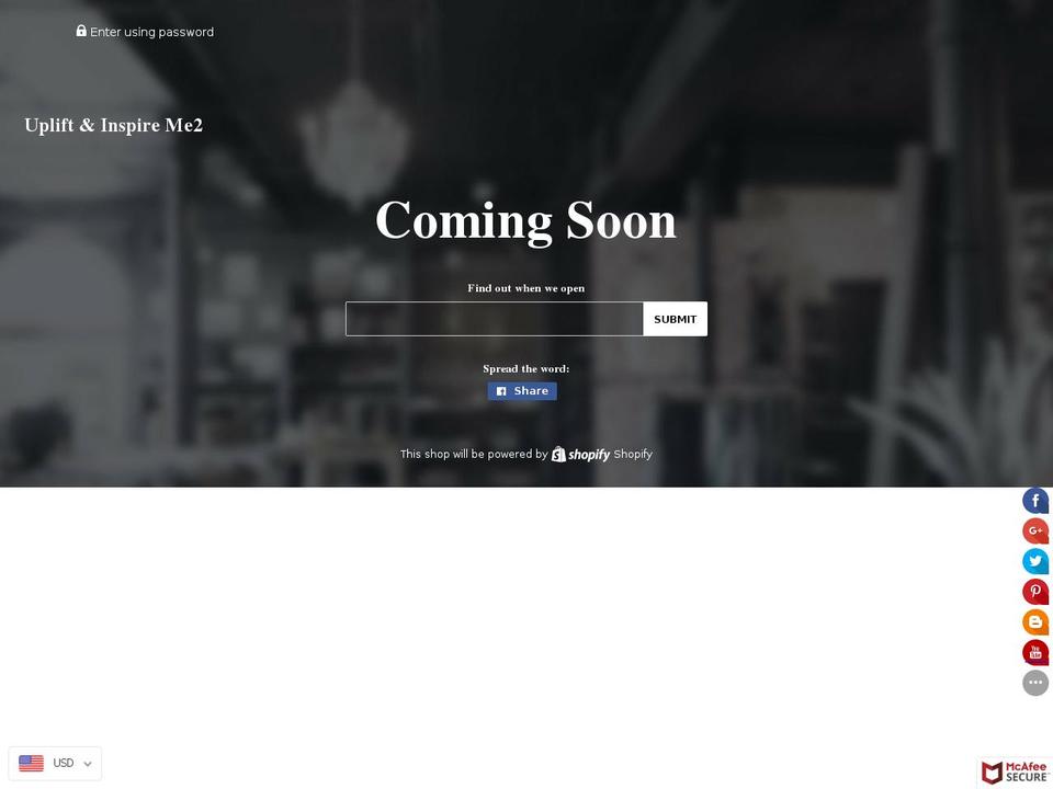 upliftandinspireme2.com — Shopify storefront screenshot