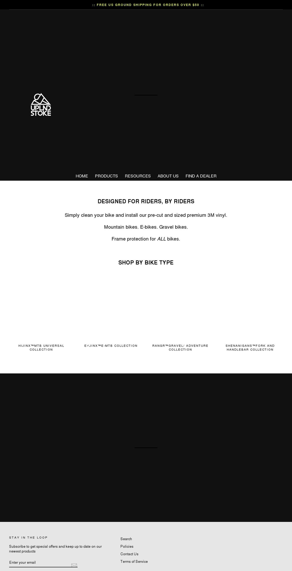 uplndstoke.com shopify website screenshot