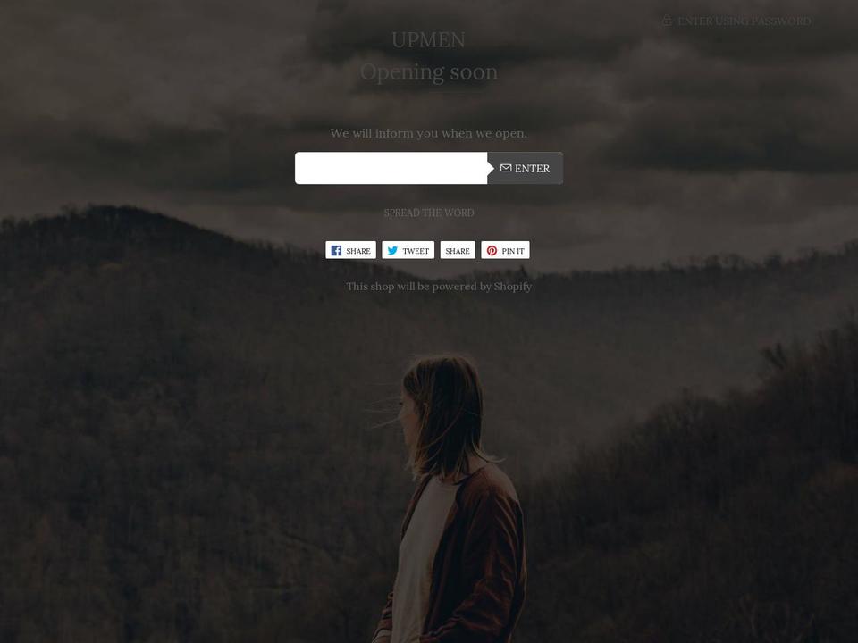 upmen.com shopify website screenshot