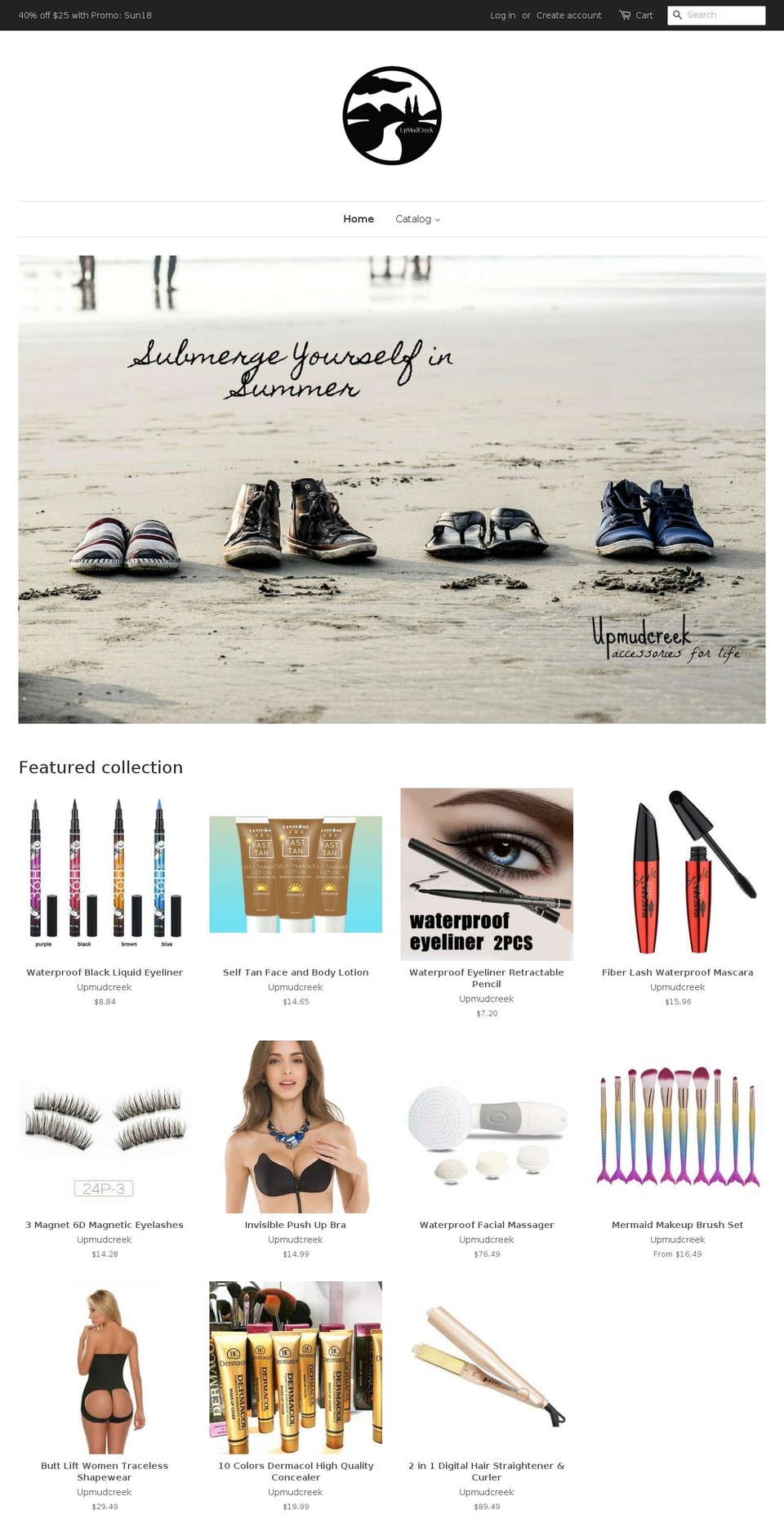 upmudcreek.com shopify website screenshot