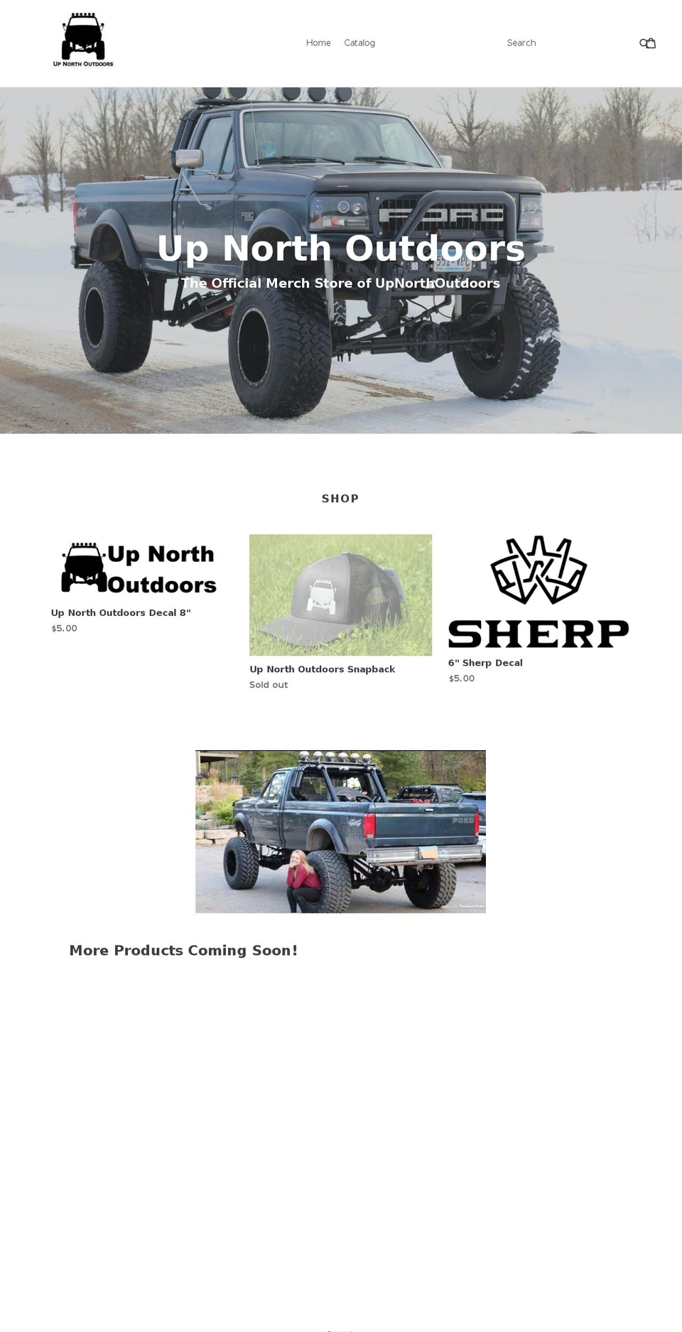 upnorthoutdoorstv.com shopify website screenshot