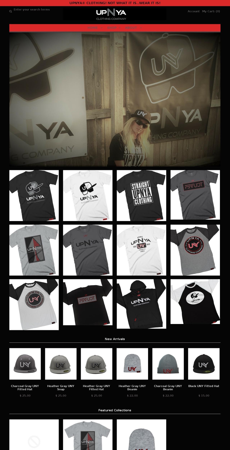 UPNYA Clothing Shopify theme site example upnya.co