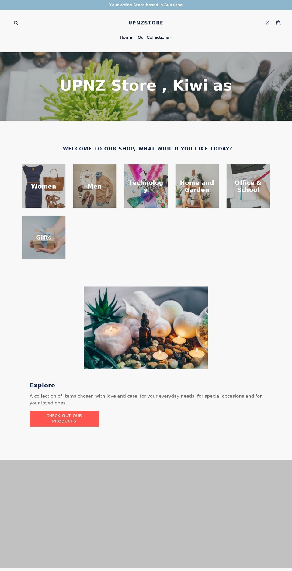 upnz.co.nz shopify website screenshot