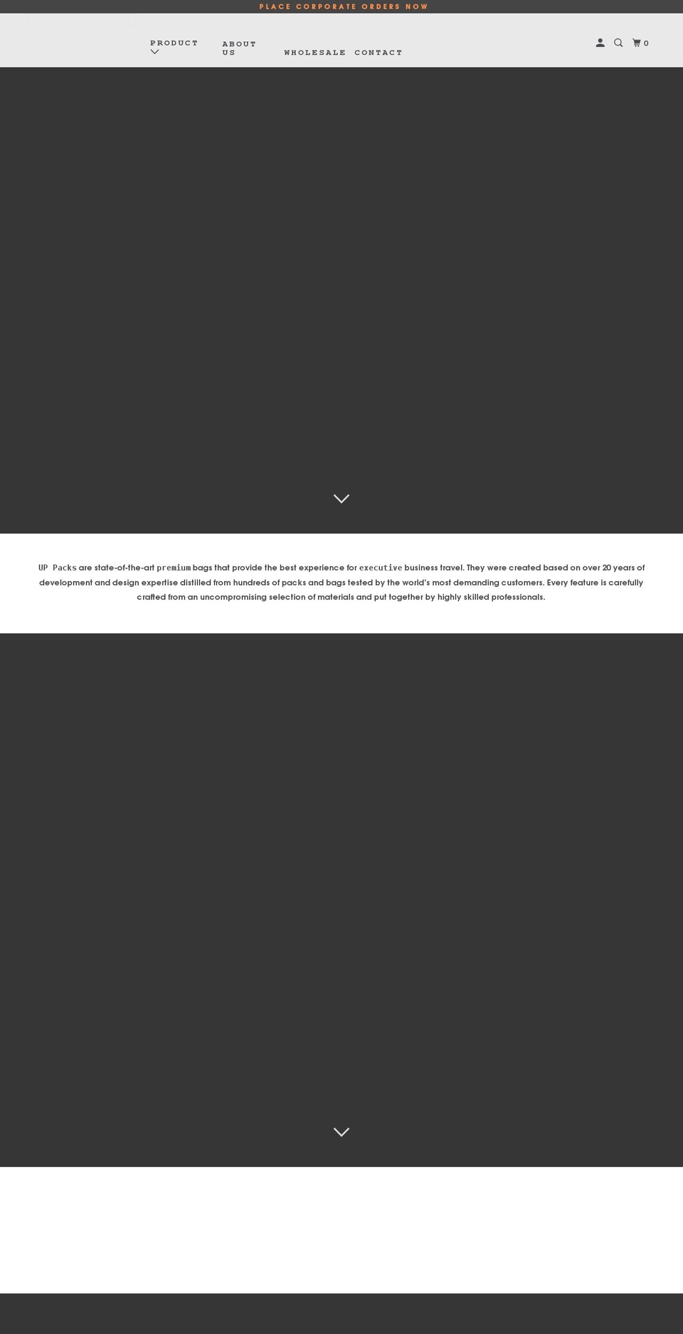 uppacks.com shopify website screenshot