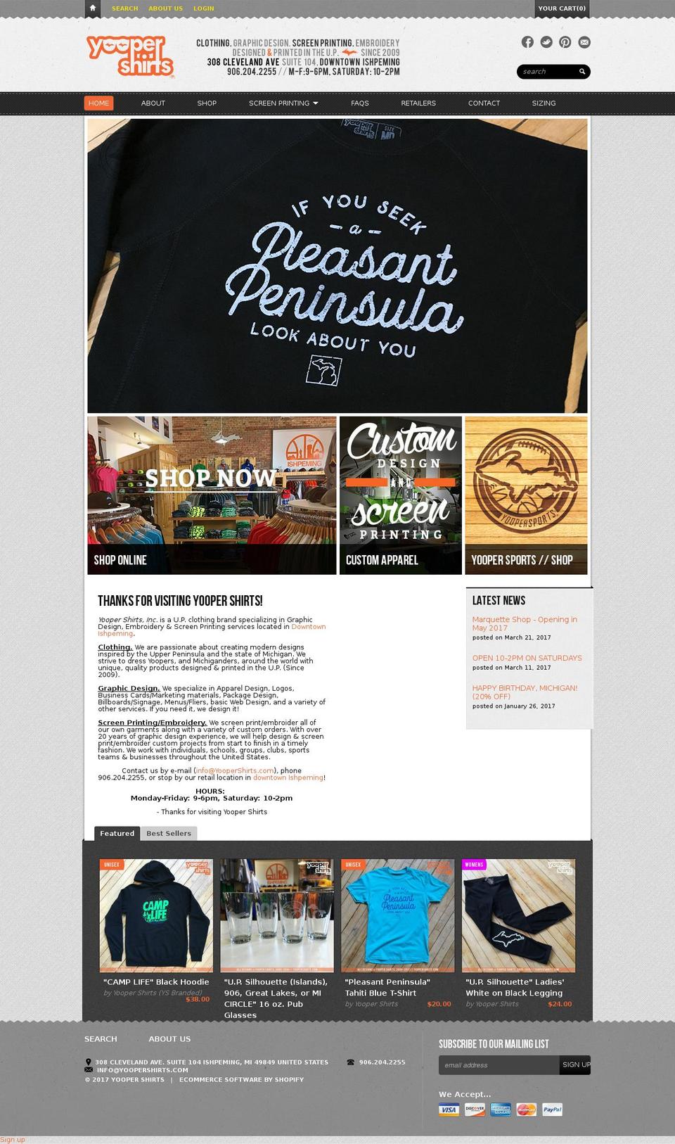 Reign Shopify theme site example uppermitten.com