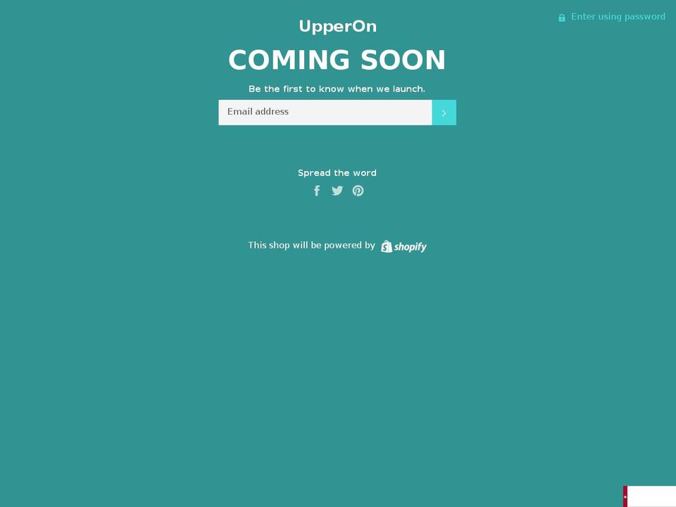 upperon.com shopify website screenshot