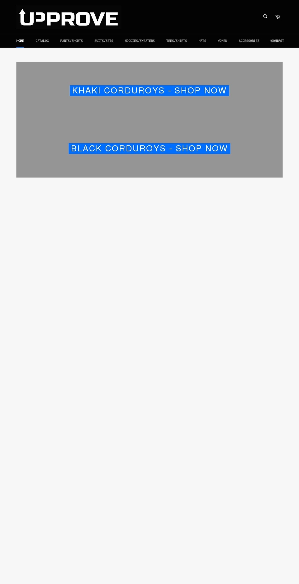 upproveclothing.com shopify website screenshot