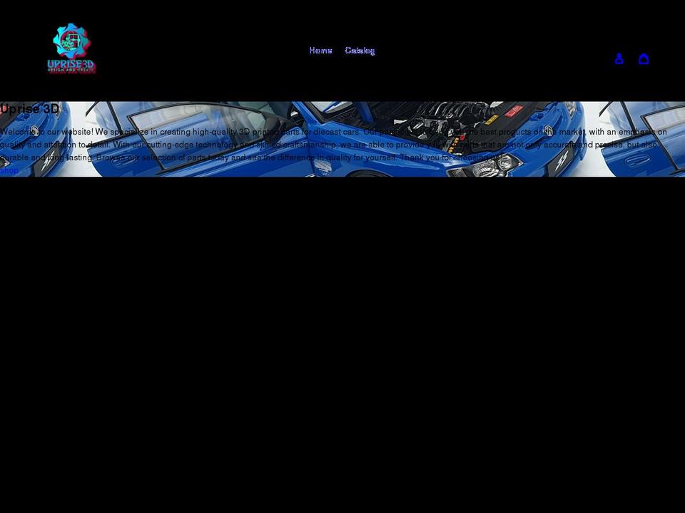 uprise3d.com.au shopify website screenshot