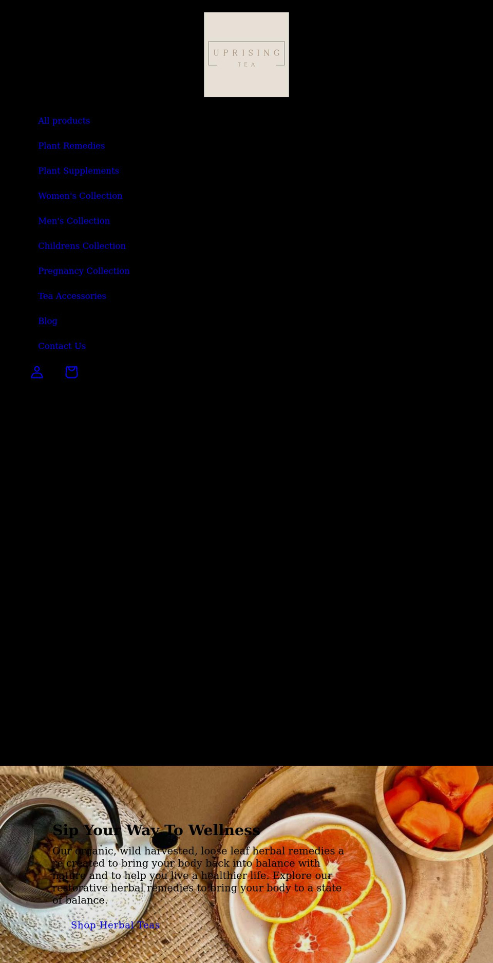 uprisingtea.com shopify website screenshot