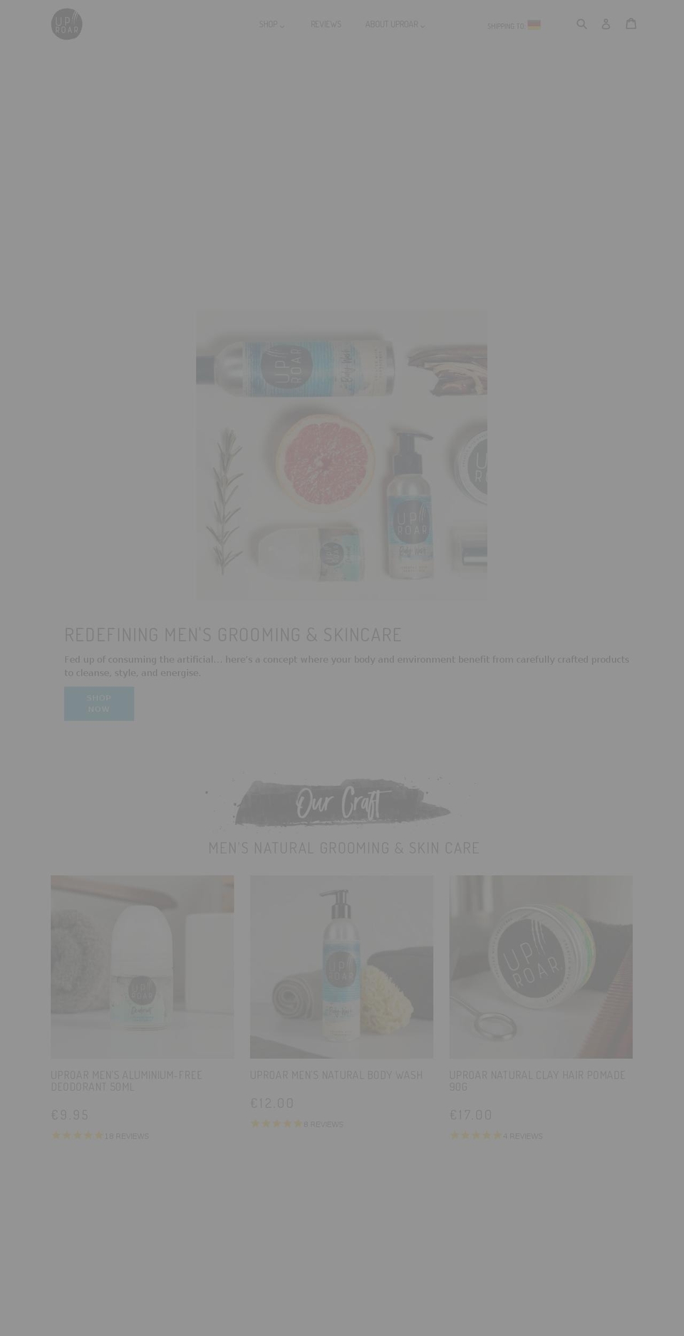 uproarbrand.com shopify website screenshot