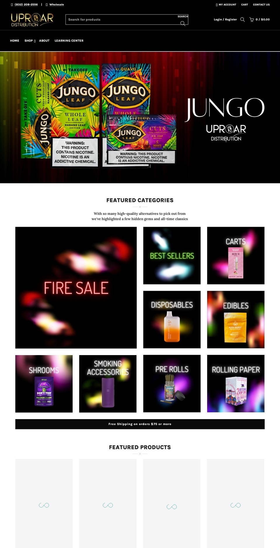 uproarwellness.com shopify website screenshot
