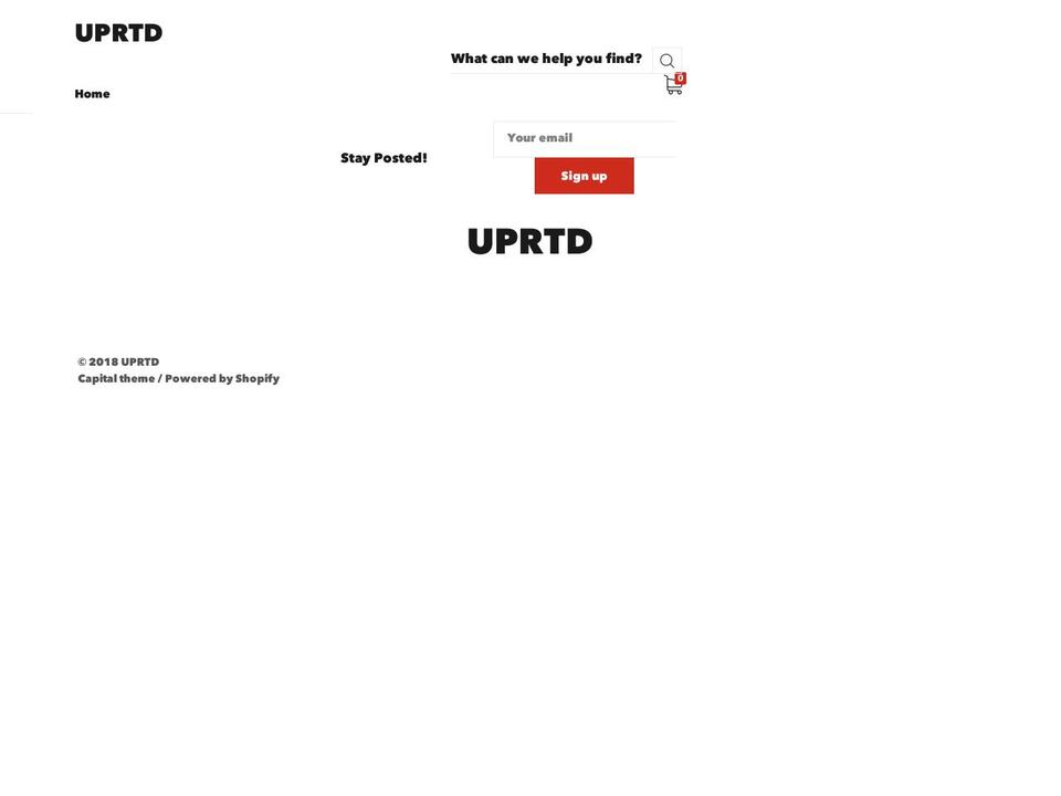 uprtd.com shopify website screenshot