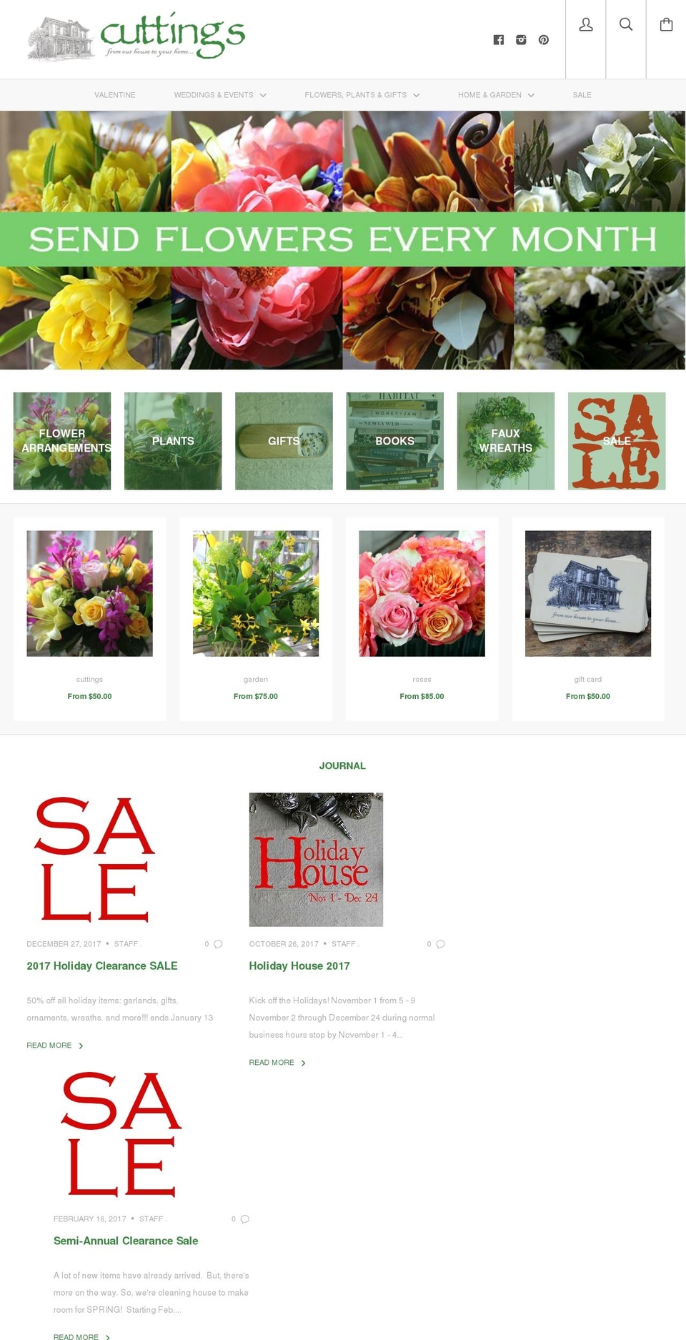 upscaleflowershop.com — Shopify storefront screenshot
