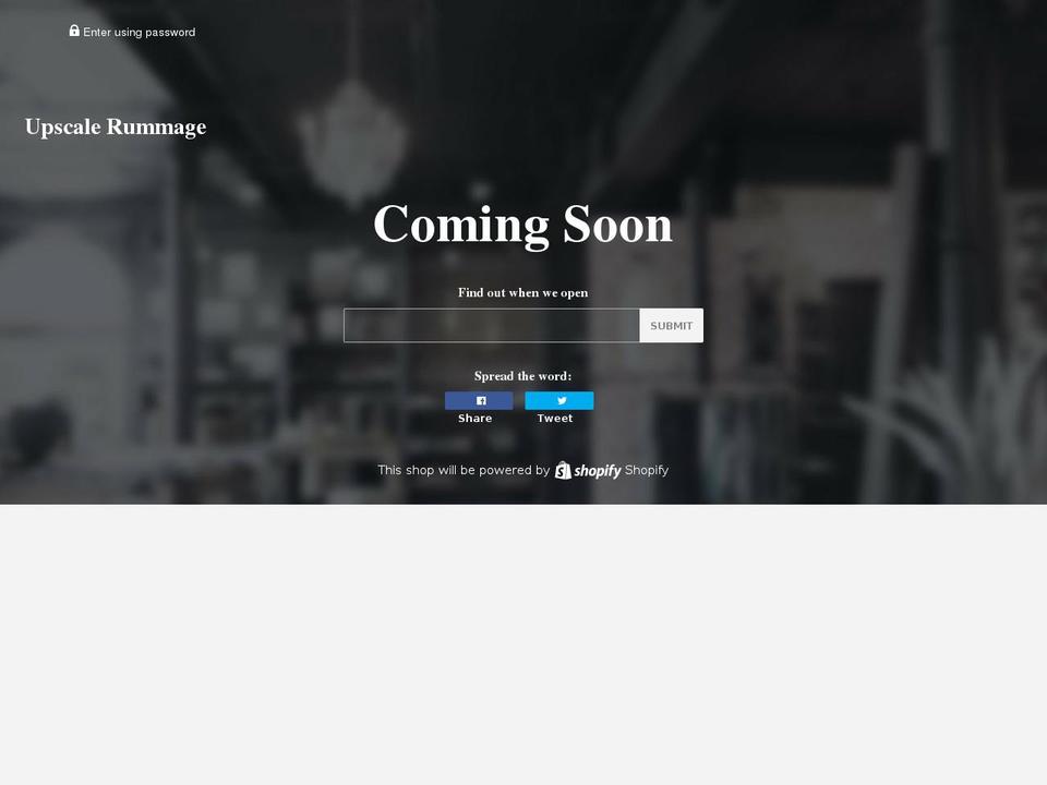 upscalerummage.com — Shopify storefront screenshot