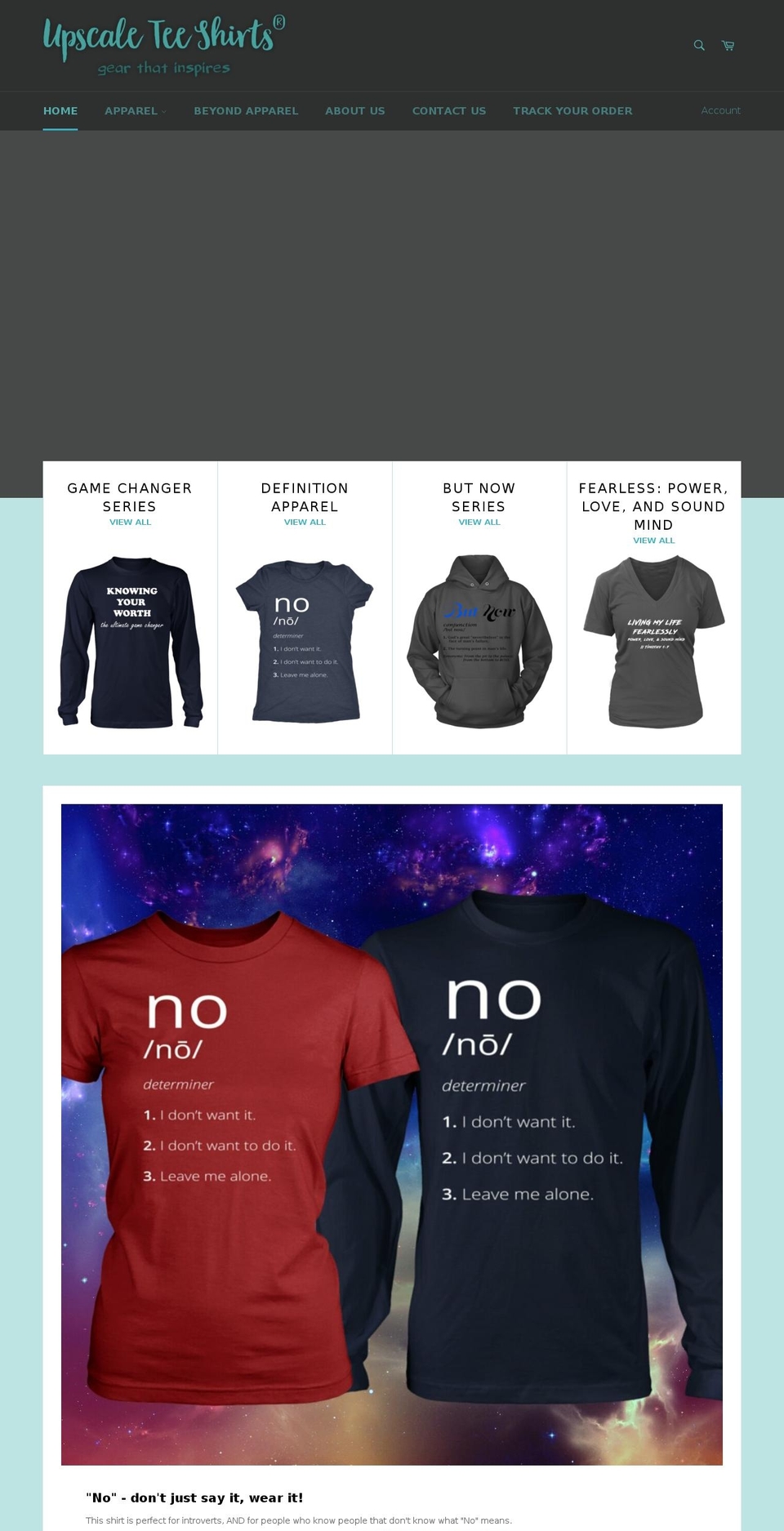 upscaleteeshirts.com — Shopify storefront screenshot