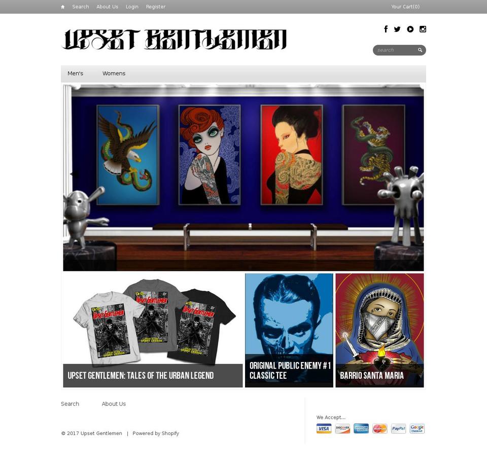 upsetgentlemen.com shopify website screenshot