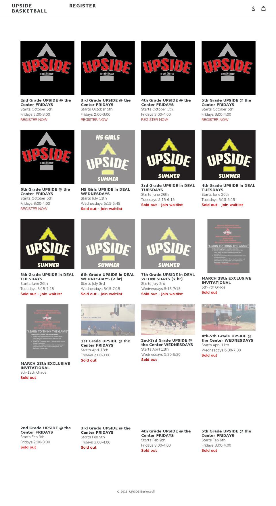 upsideball.com shopify website screenshot