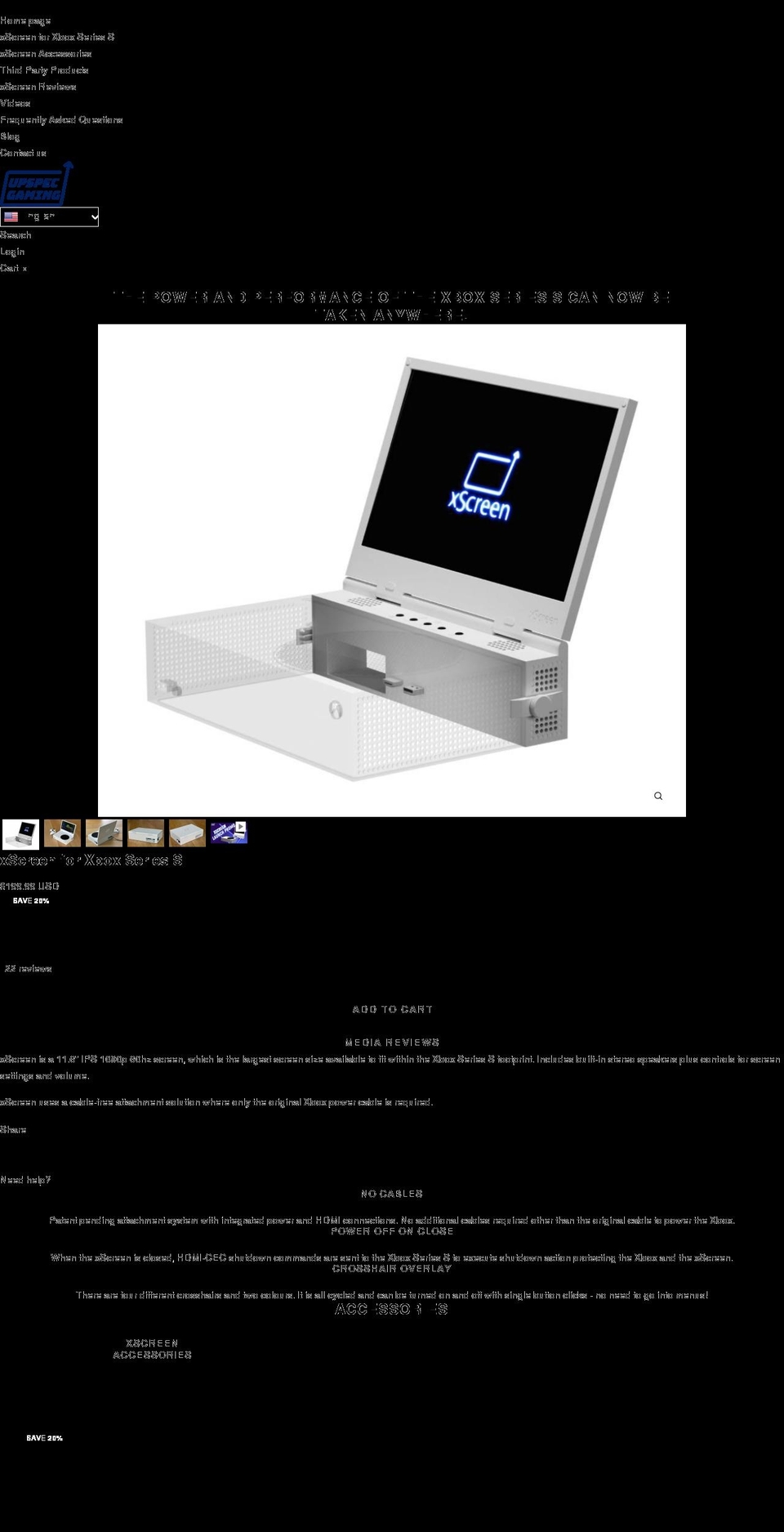 upspecgaming.com shopify website screenshot