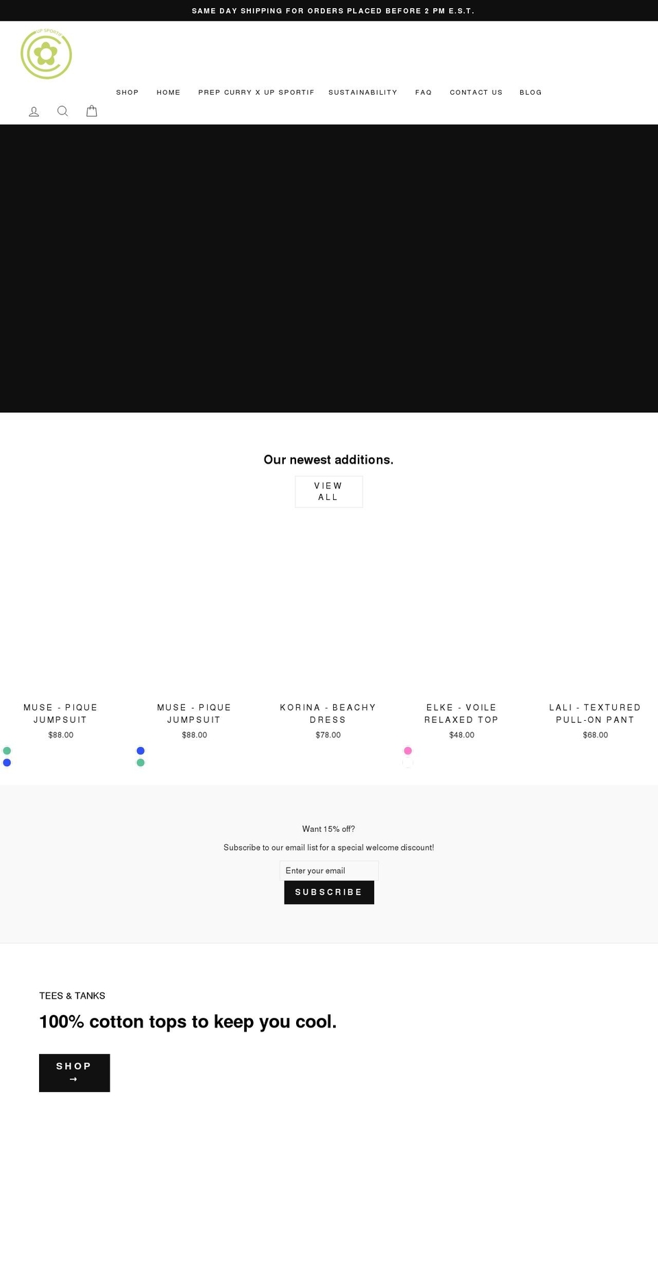 upsportif.com shopify website screenshot