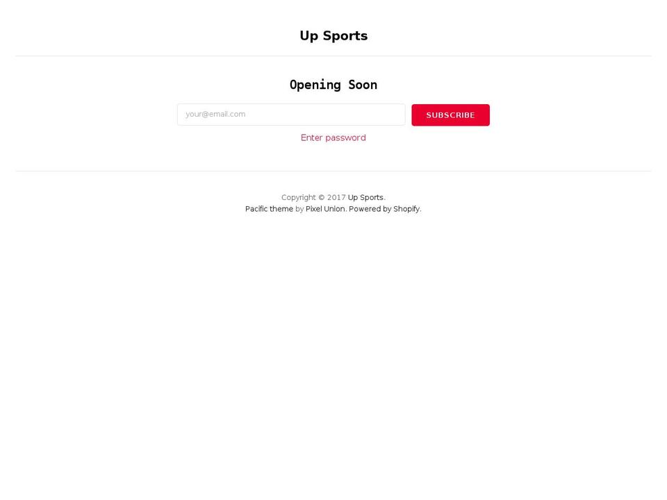 upsports.com shopify website screenshot