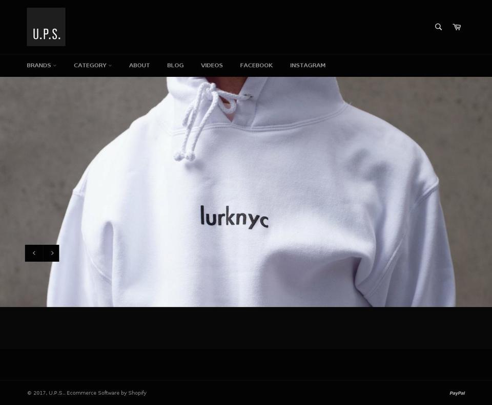 upsskateshop.com.au shopify website screenshot